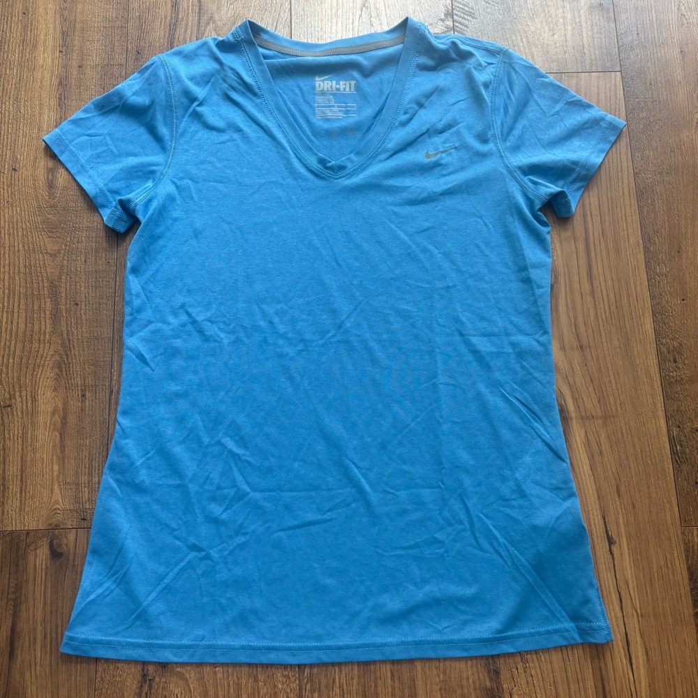 Nike Blue Dry-Fit Short Sleeve Athletic T-Shirt